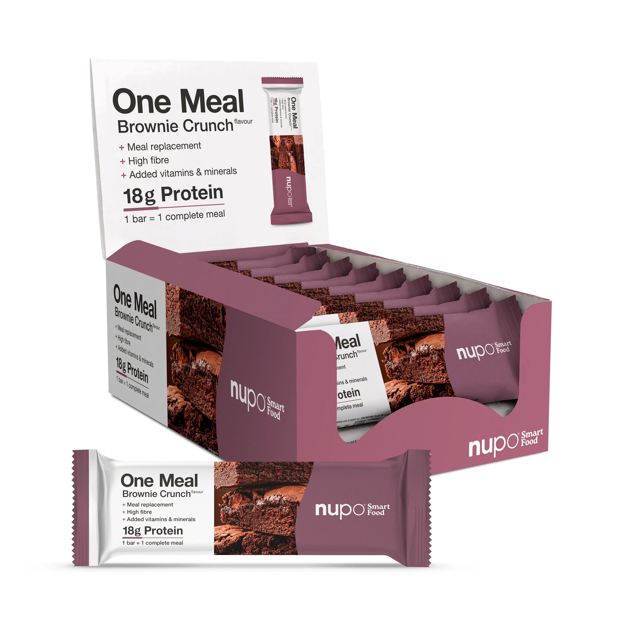 Nupo One Meal Bar Brownie Crunch måltidsersättning bar paket