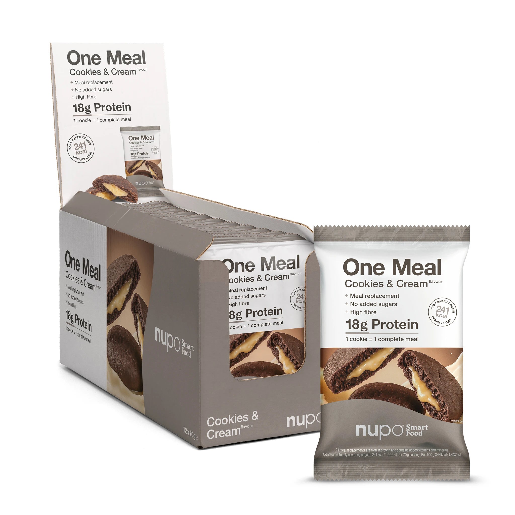 Nupo One Meal Bar Cookies & Cream måltidsersättning bar paket