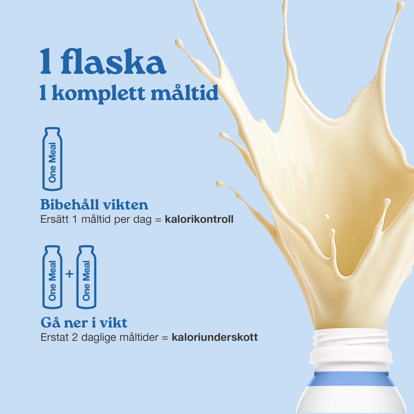 Nupo One Meal RTD Vanilla ready to drink bottle close-up