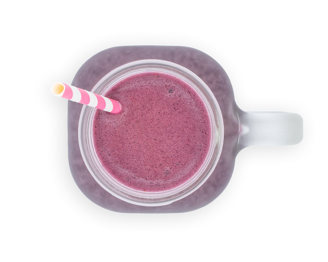 Diet Blueberry Raspberry Shake - med tillsatta blåbär