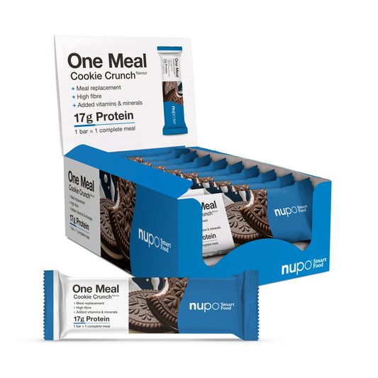 Nupo One Meal Bar Cookie Crunch måltidsersättning bar paket – proteinrik bar för viktminskning och viktkontroll