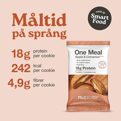 Nupo One Meal Bar Apple & Cinnamon näringsvärde protein fibrer vitaminer