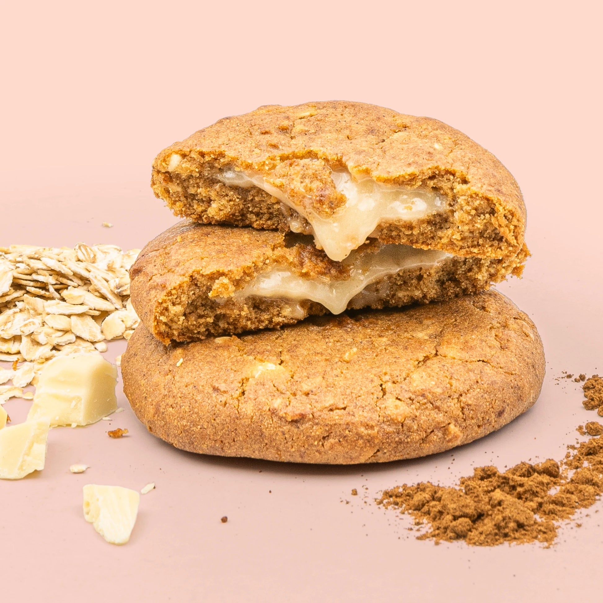 Nupo One Meal Bar Apple & Cinnamon bruten cookie bar närbild