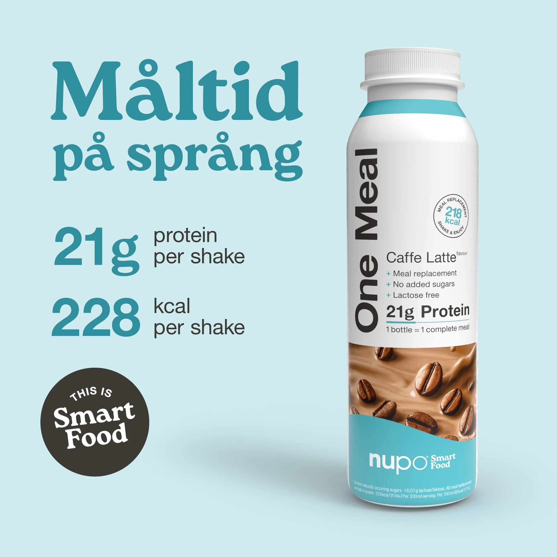 Nupo One Meal RTD Caffe Latte förpackning framsida