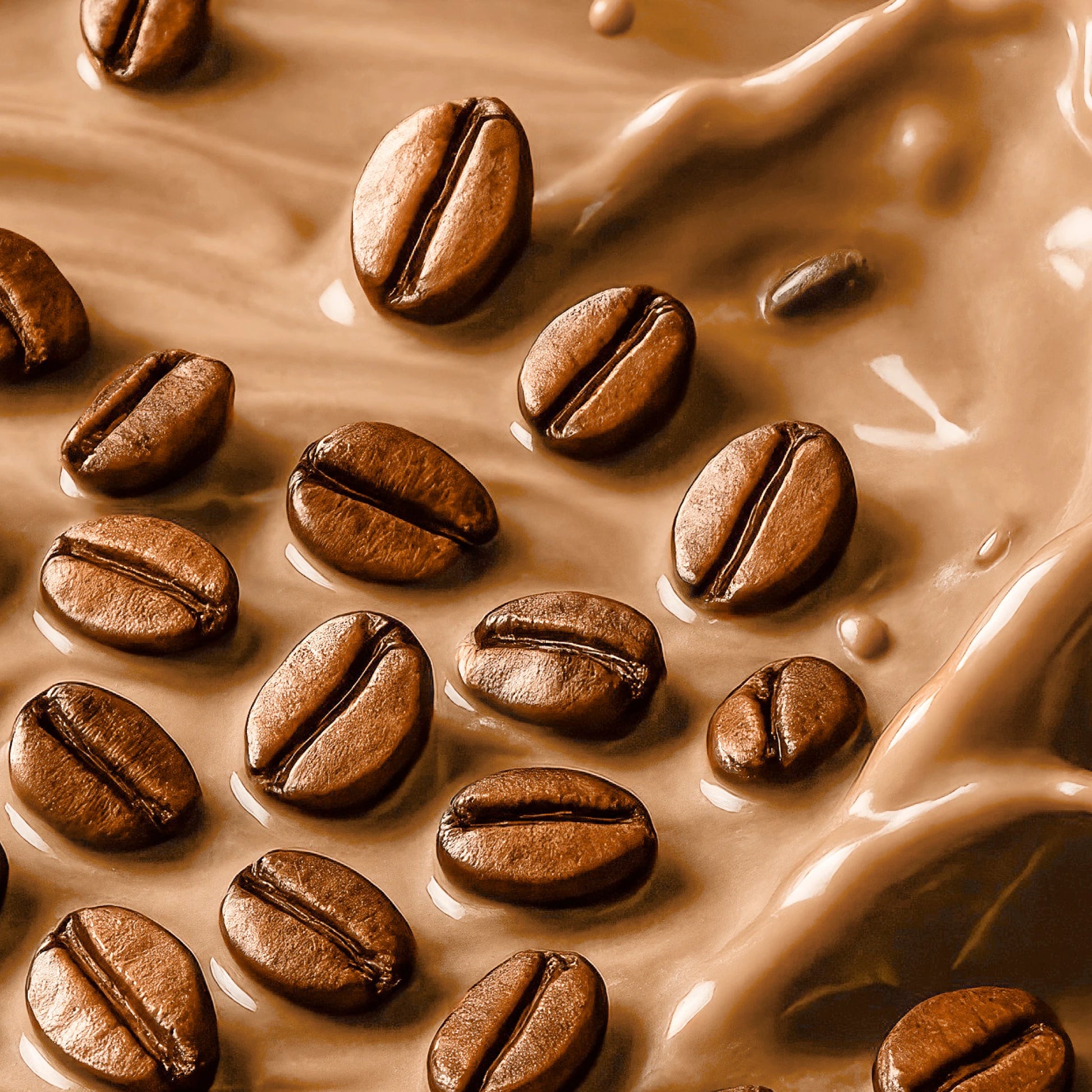 Coffee beans bredvid Nupo One Meal RTD Caffe Latte shake